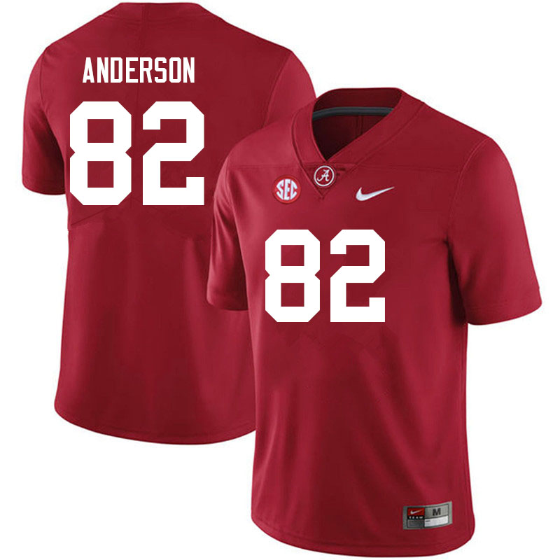Men #82 Aaron Anderson Alabama Crimson Tide College Football Jerseys Sale-Crimson